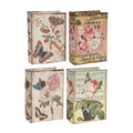Set of 4 Nature Lover's Book Boxes with Floral Designs