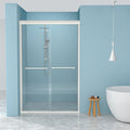 48" W x 76"H Semi-Frameless Bypass Sliding Shower Enclosure