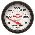 AutoMeter Gauge Water Temp 2-5/8in. 100-250 Deg. F Electric Chevy Red Bowtie White 5837-00406