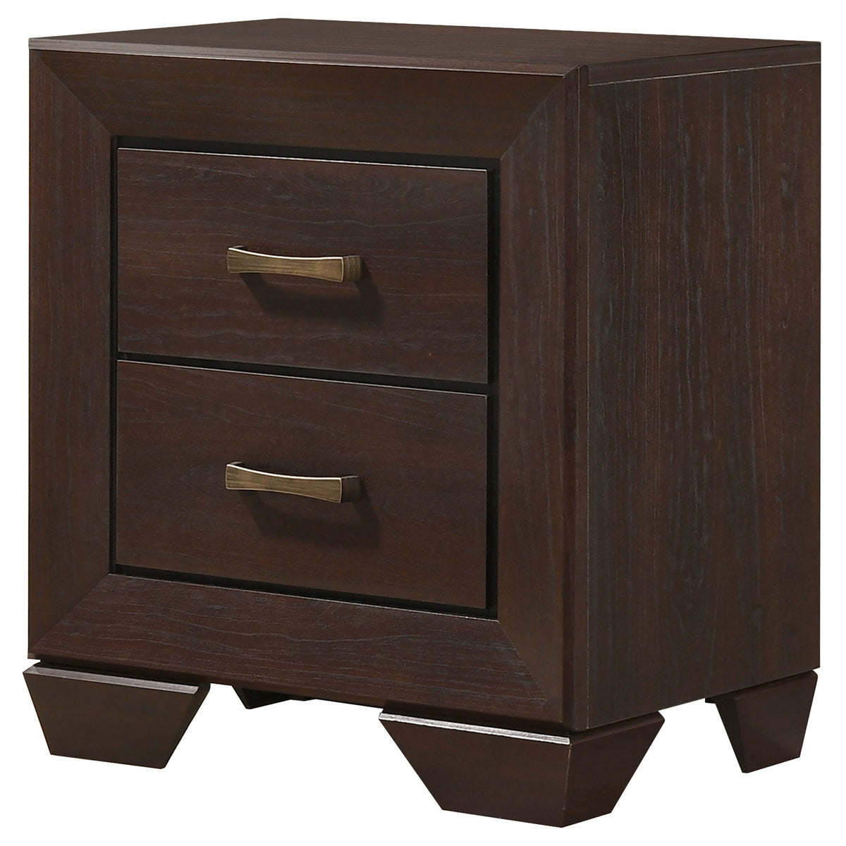Copper Dark Cocoa 2-Drawer Rectangular Nightstand