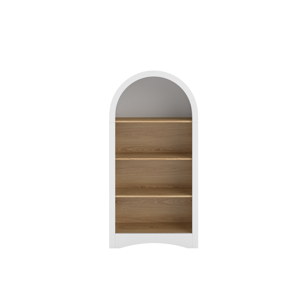 47" Freestanding Display Rack with Woodgrain Shelves