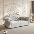 83.8" Oversized Chesterfield Pull Out Sofa Bed