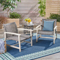 Hampton Wood + Wicker Club Chair Set of 2