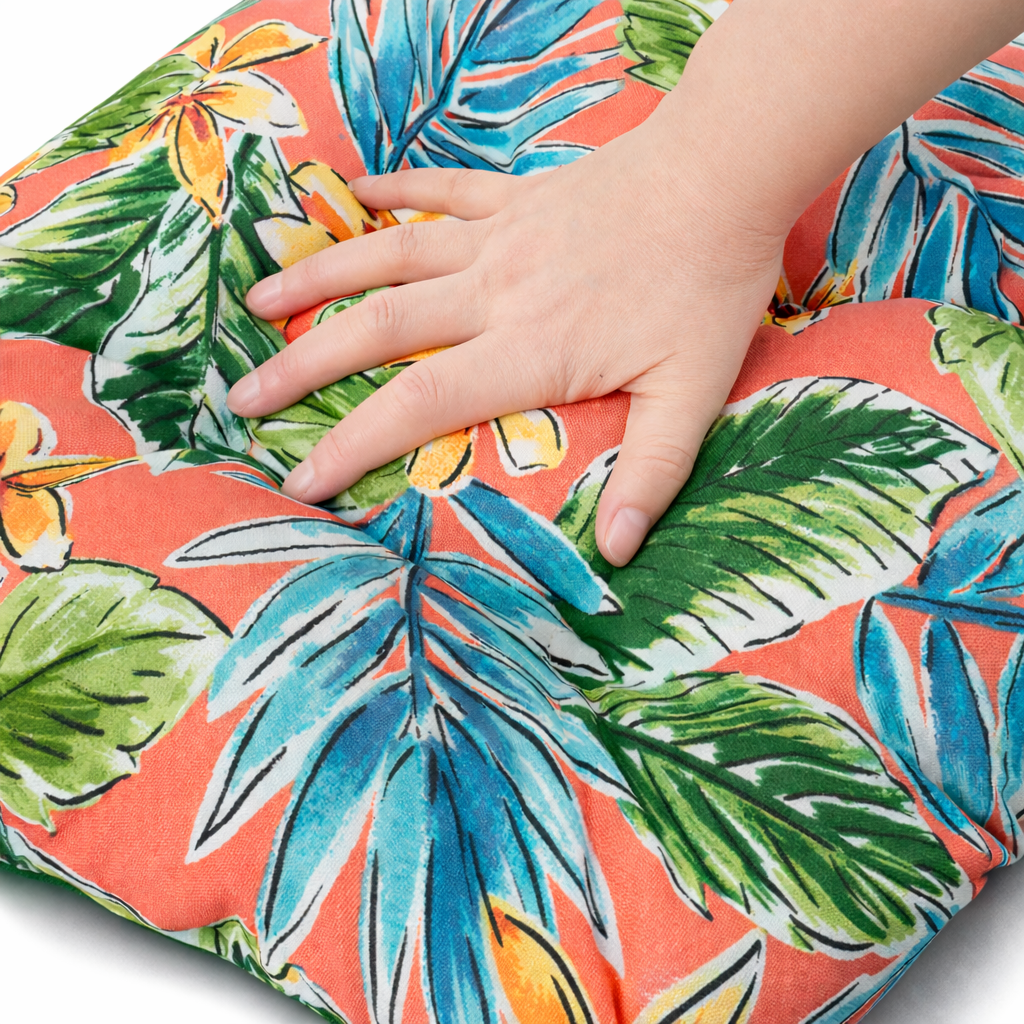 Outdoor Chair Cushions Set of 2, Bright Coral