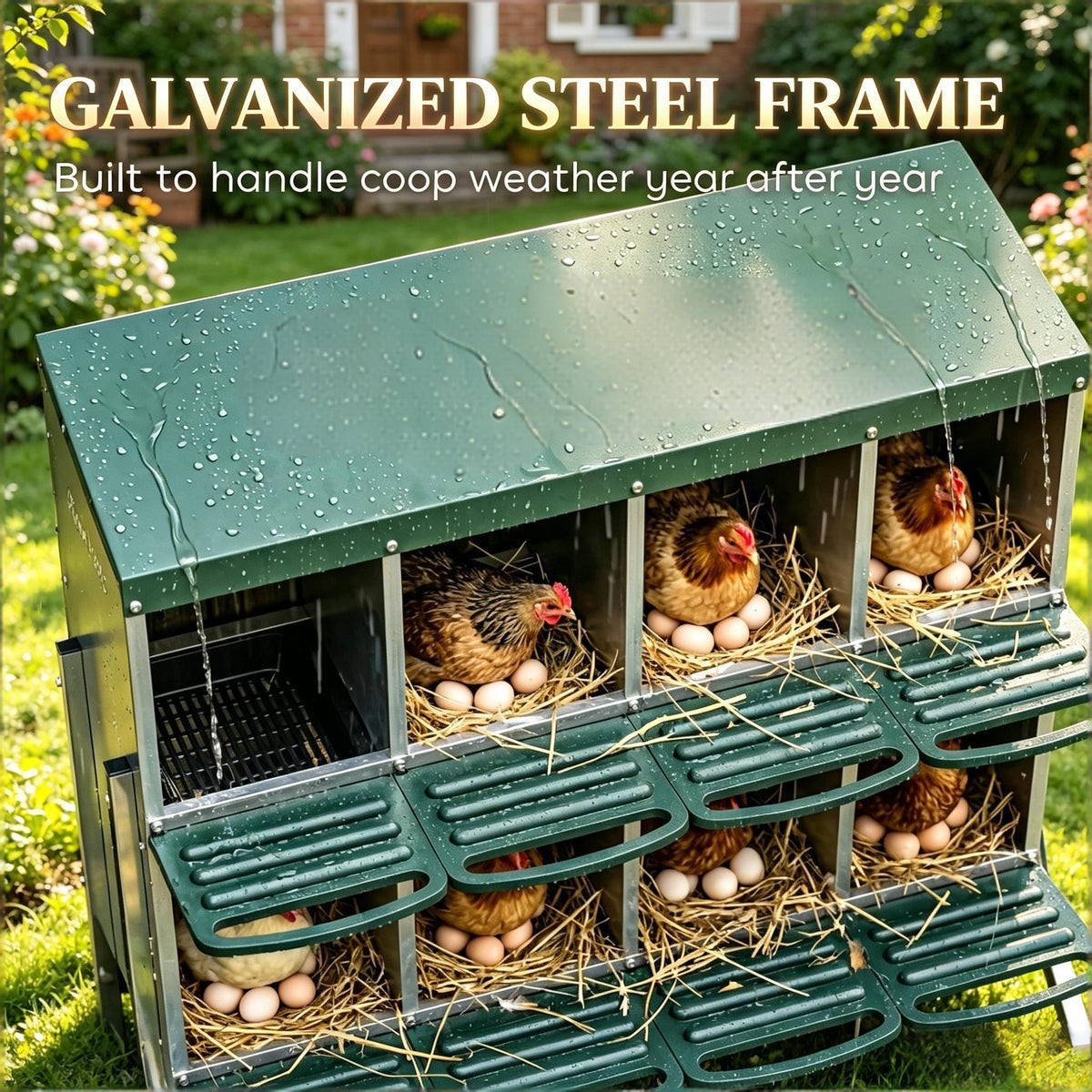 Egg Laying Boxes: Metal Nesting Boxes for Chickens