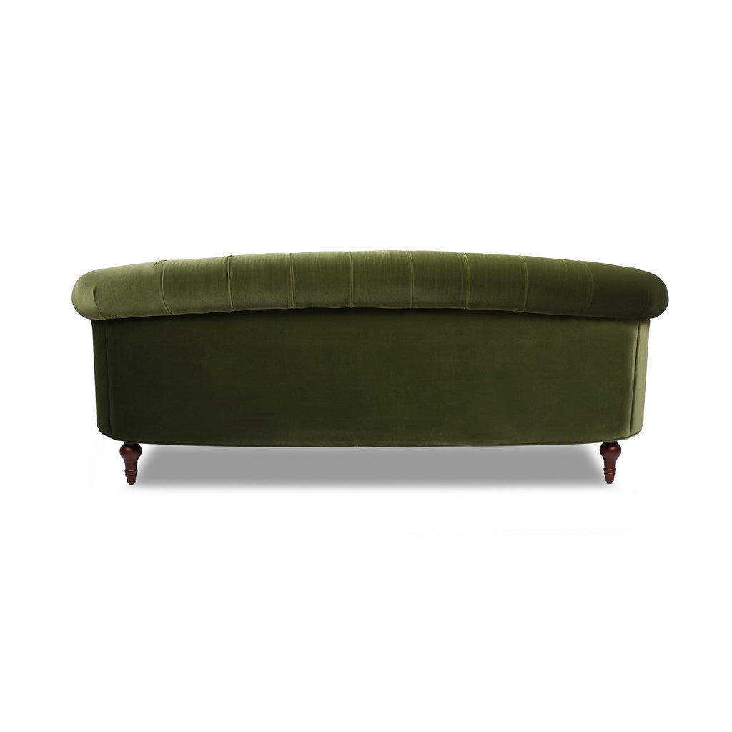 La Rosa Victorian Chesterfield Tufted Sofa - Olive