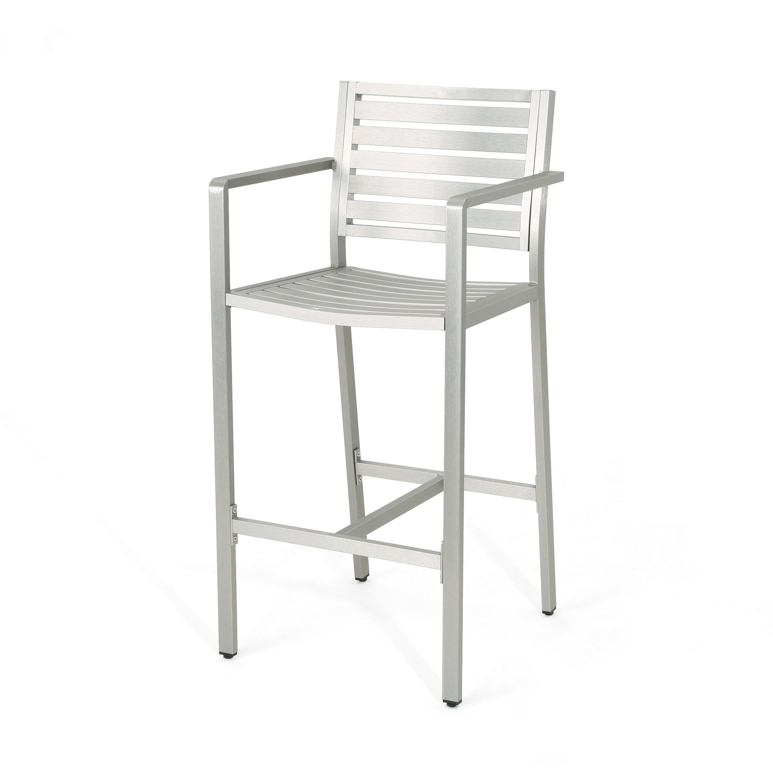 Outdoor 29.50" Barstools with Rust-Proof Aluminum Frame, Set of 2