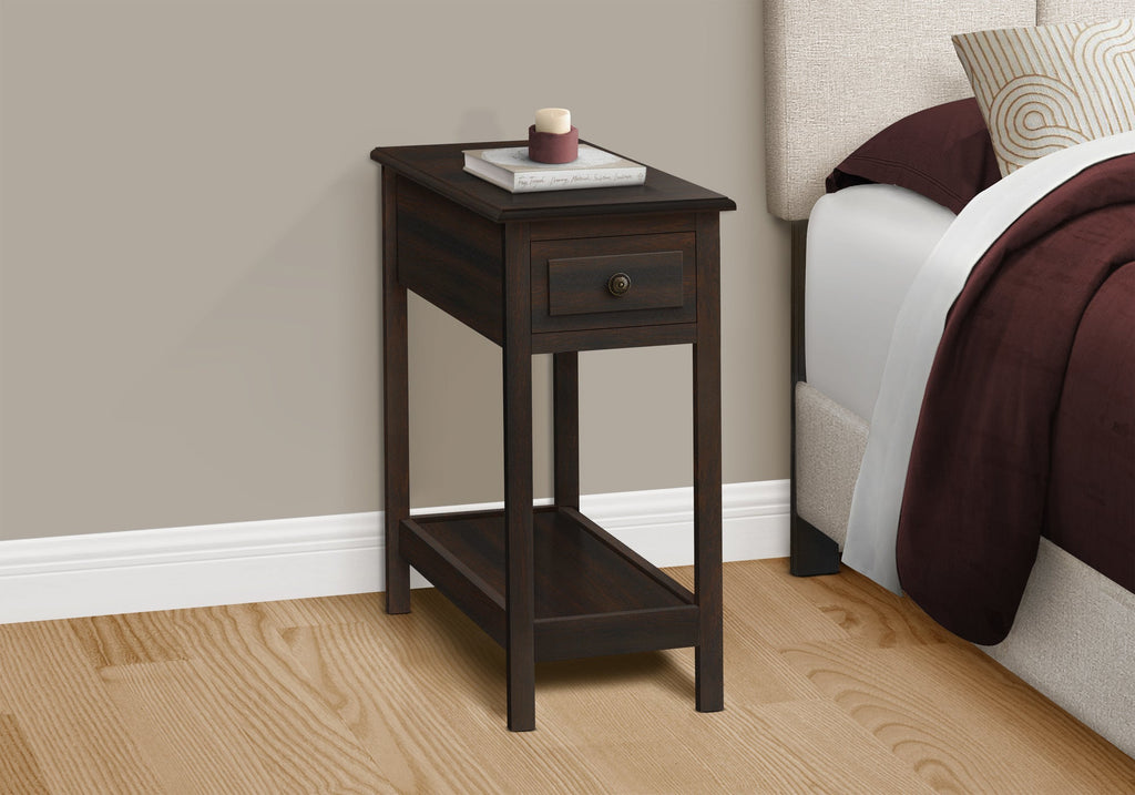 2 Tier Accent Table with Storage Drawer