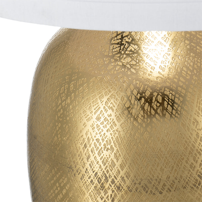 D15x25.7" Round Aluminum Sheet - Elegant Table Lamp