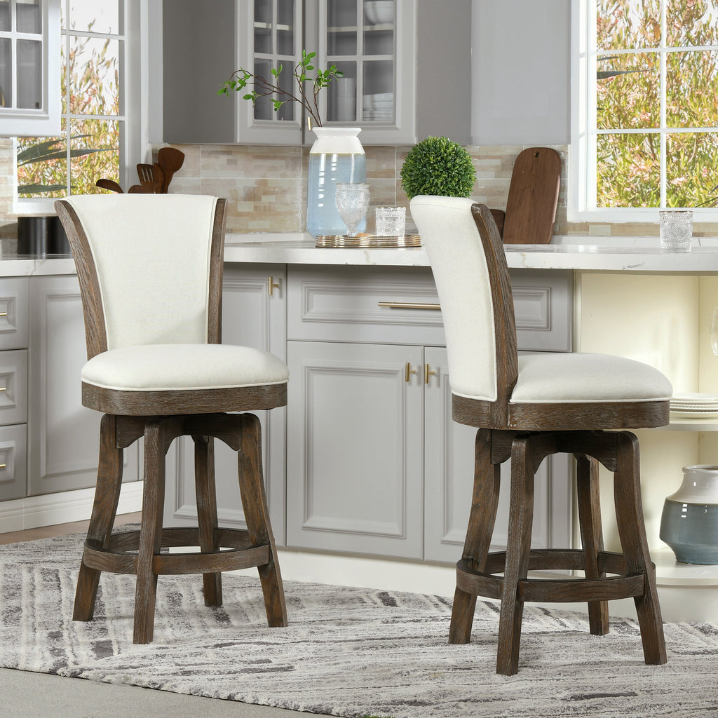 Henry 27" Armless Swivel Counter Height Bar Stool