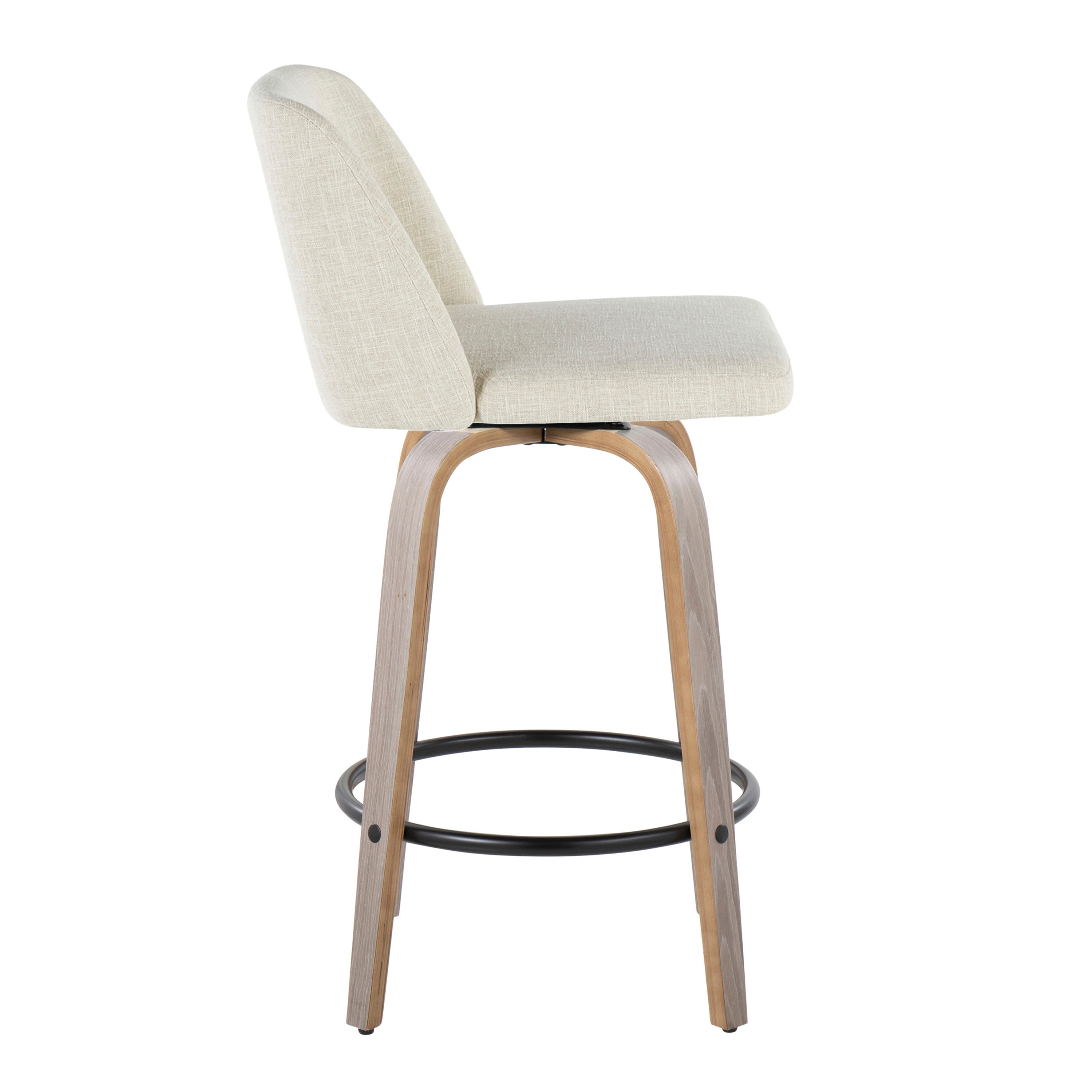 26" Contemporary Fixed-Height Counter Stool with Swivel