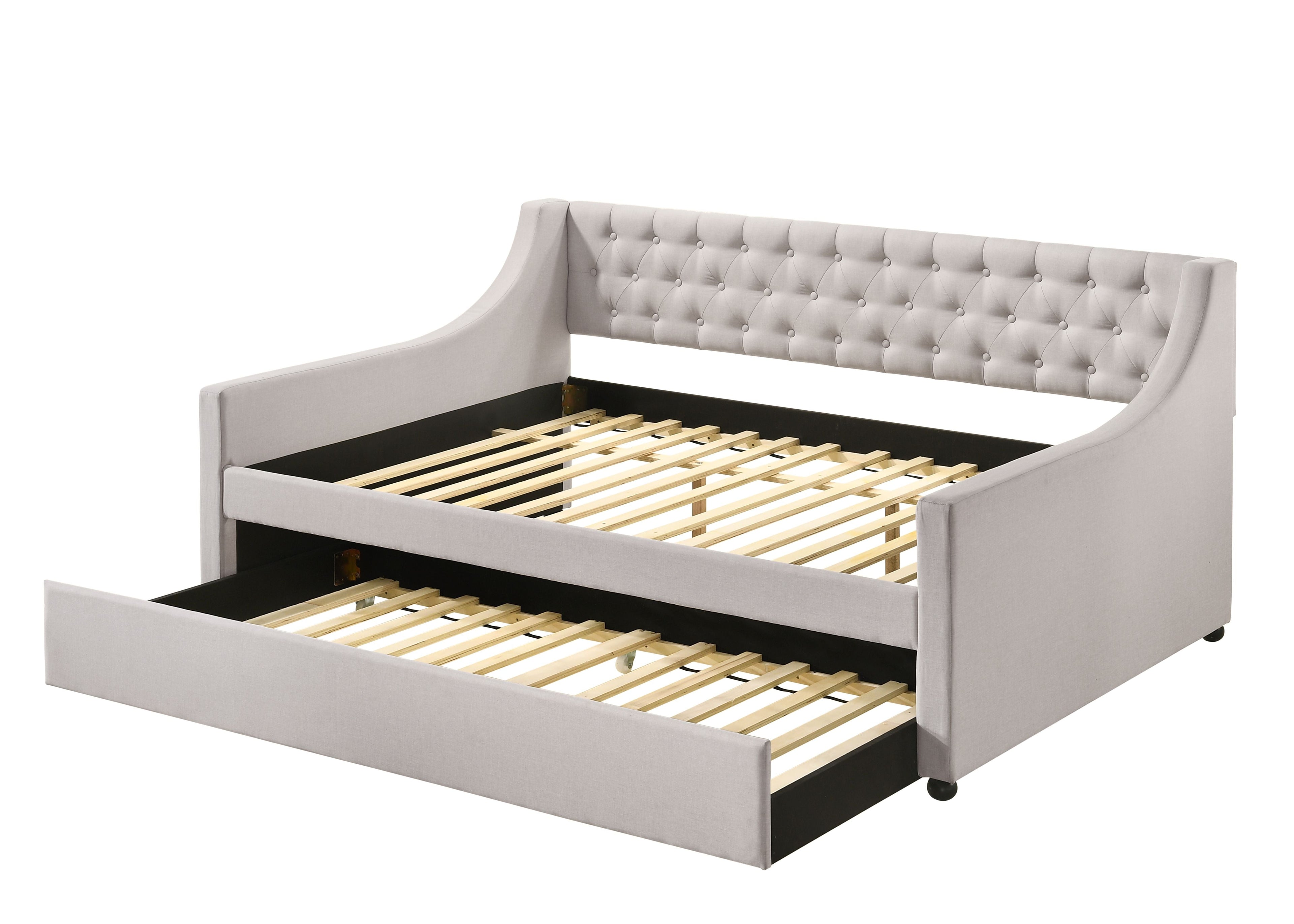 Lianna Fog Fabric Full Daybed & Twin Trundle