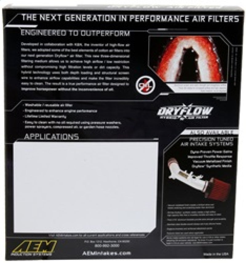 AEM Induction AEM 08-11 Lexus GS460 4.6L V8 DryFlow Air Filter 28-20452