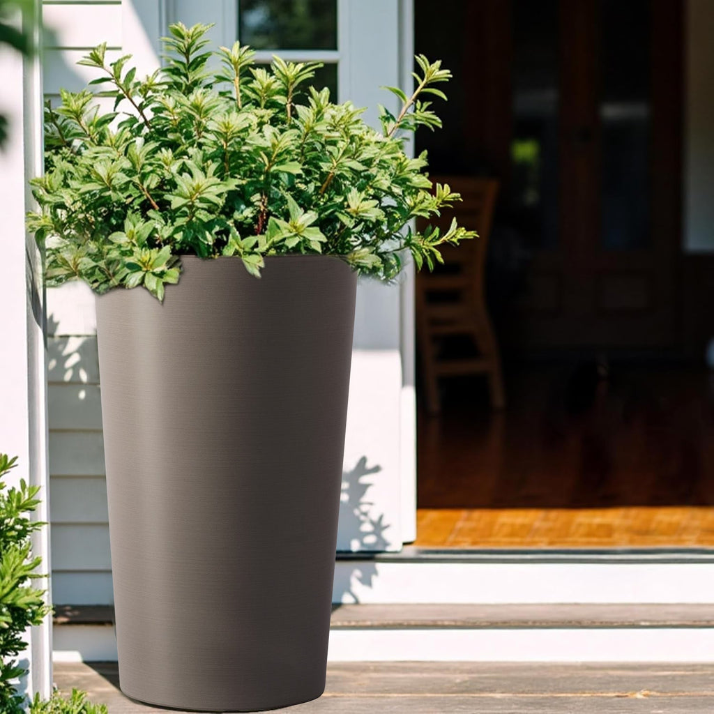 2 Pack Tall 21.7 in Planters for Outdoor Plants
