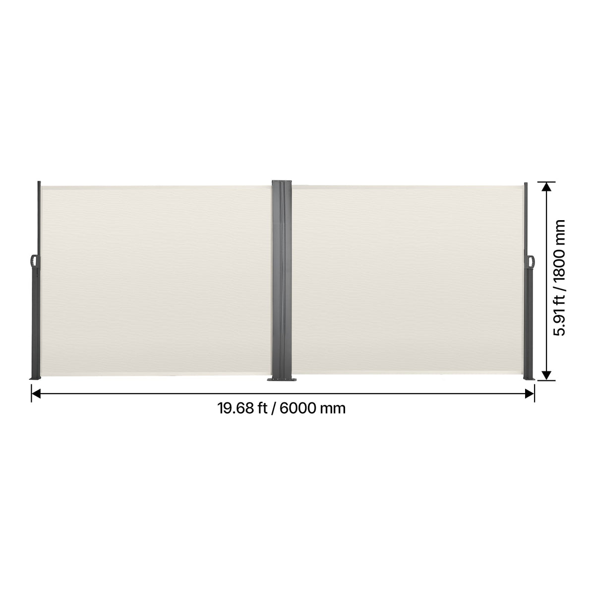 Retractable Side Awning, 71" x 236"