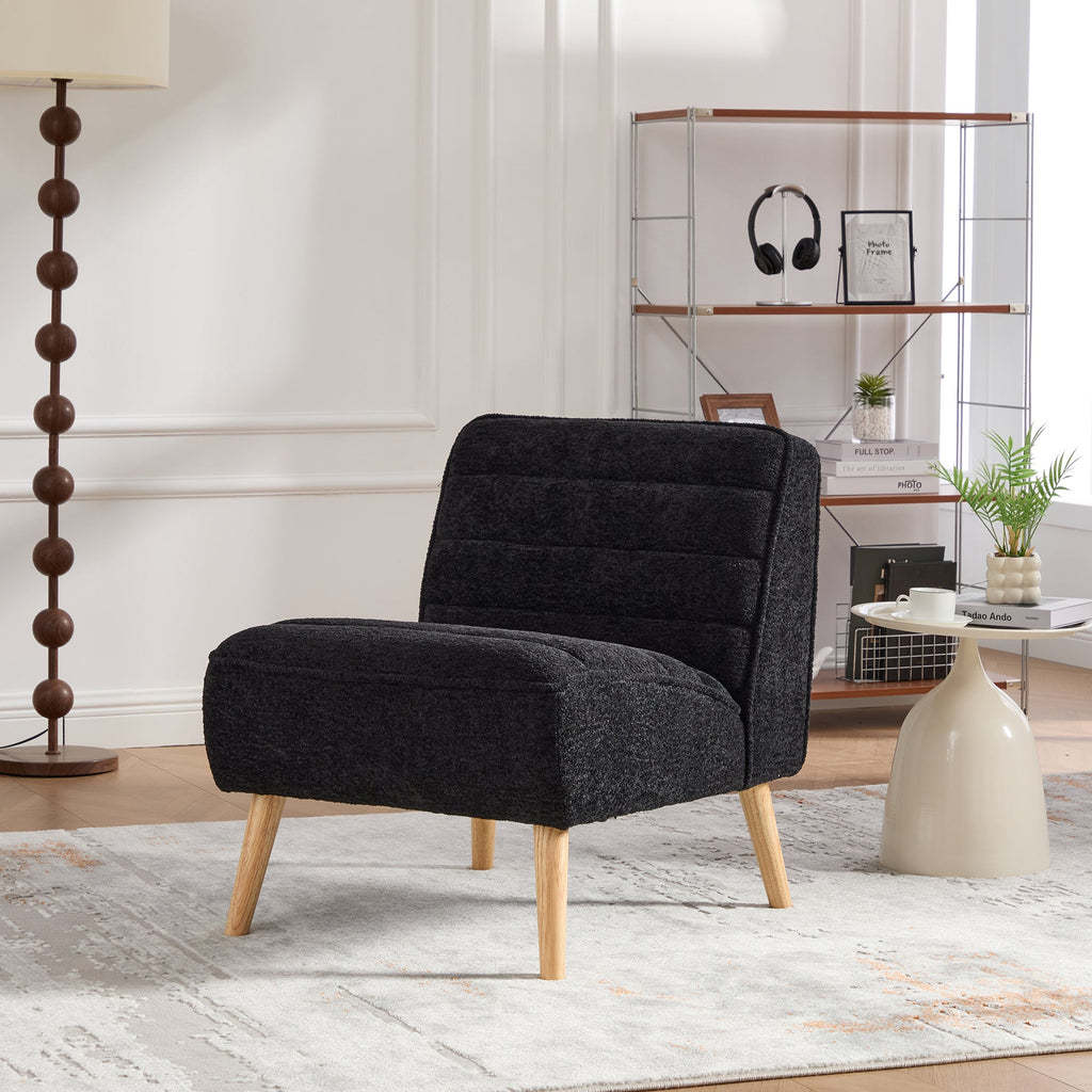 24.4" Wide Modern Upholstered Armless Chair
