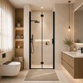 Semi-Frameless Folding Pivot Hinged Shower Door