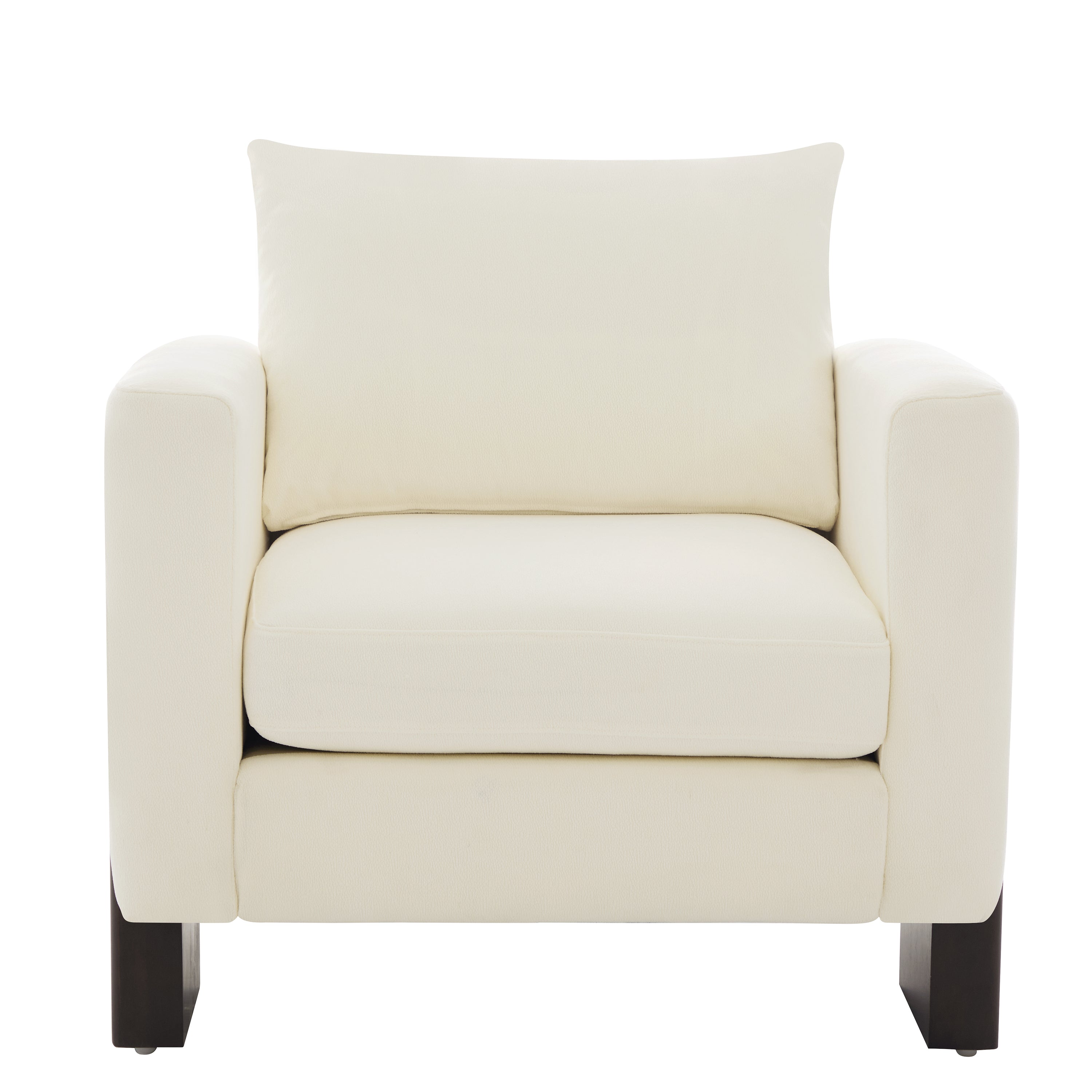 Modern Accent Chair with Rubberwood Legs