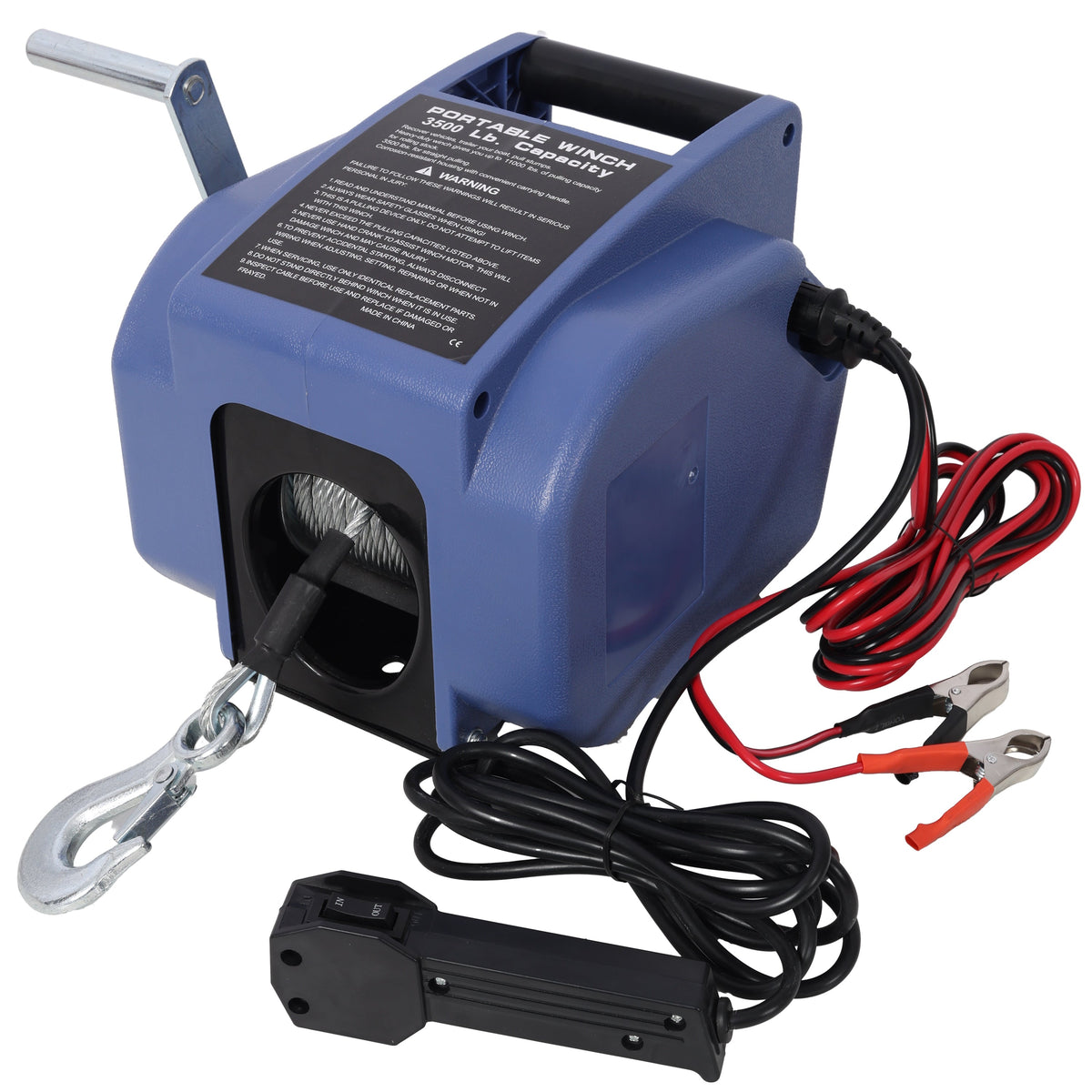 12V 2000lbs Reversible Electric Trailer Winch