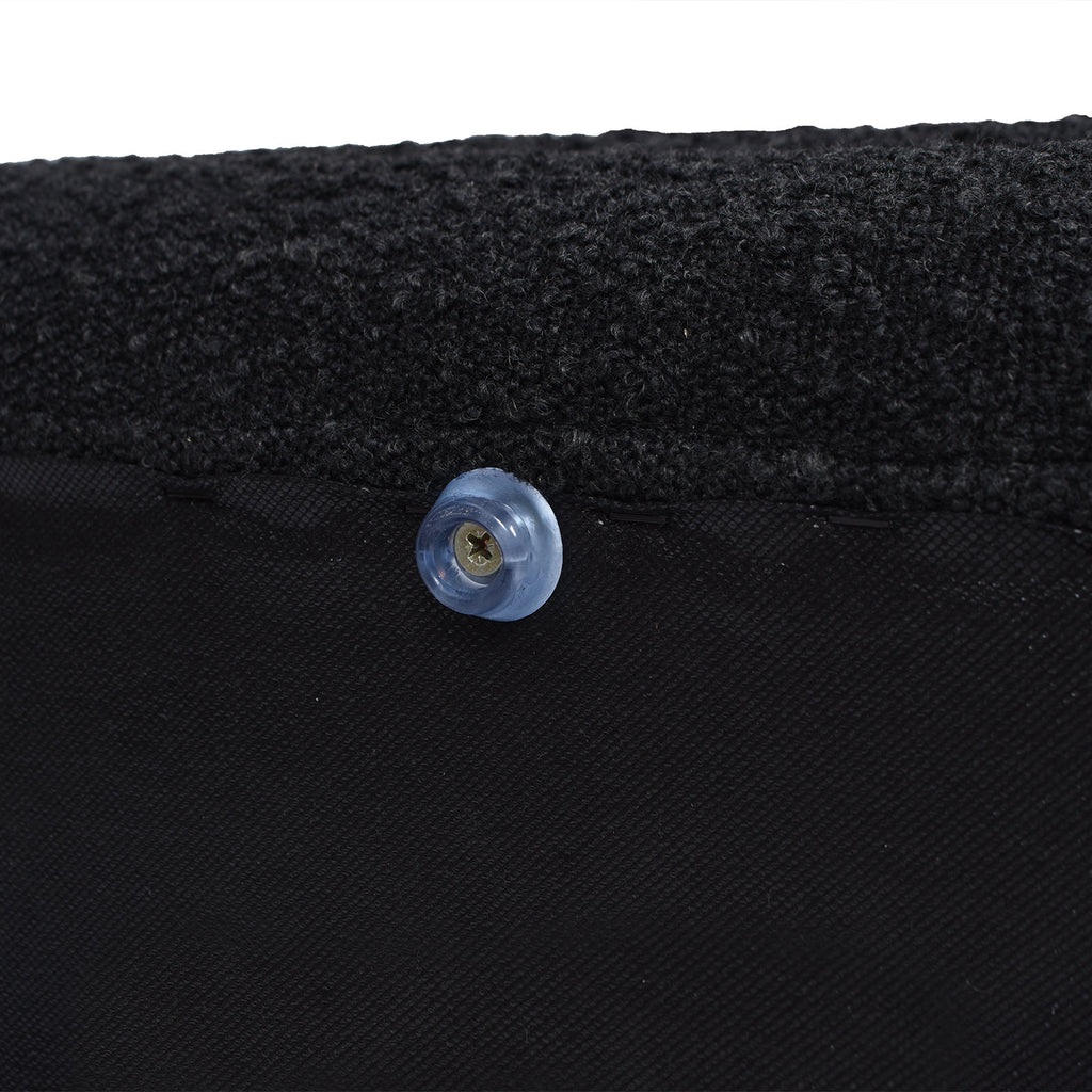 Fuji 49" Upholstered Oval Storage Bench, Ebony