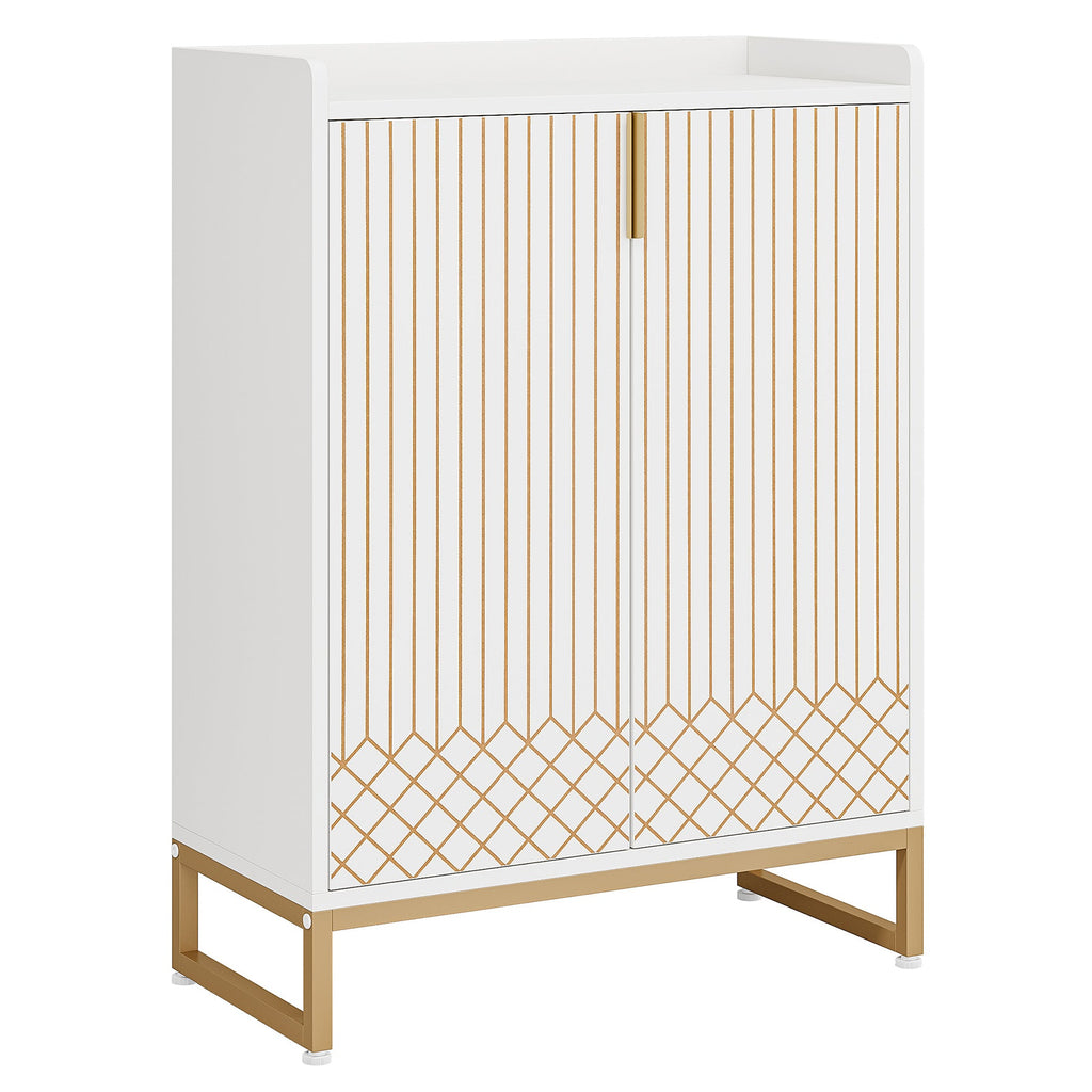 29.52 Inches White Shoe Cabinet