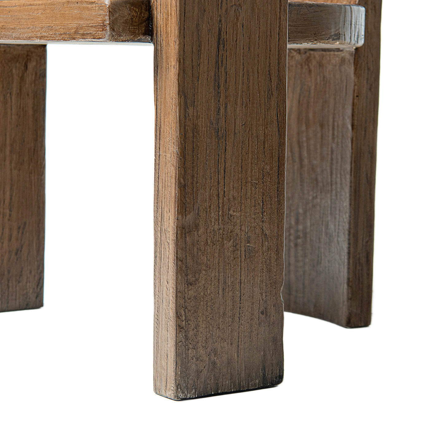 Soren Solid Reclaimed Elm Sculptural Accent Curved Dining Chair
