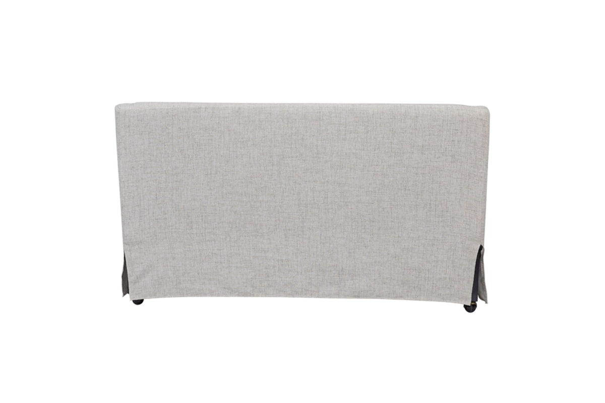 Slip Covered Settee with Casters