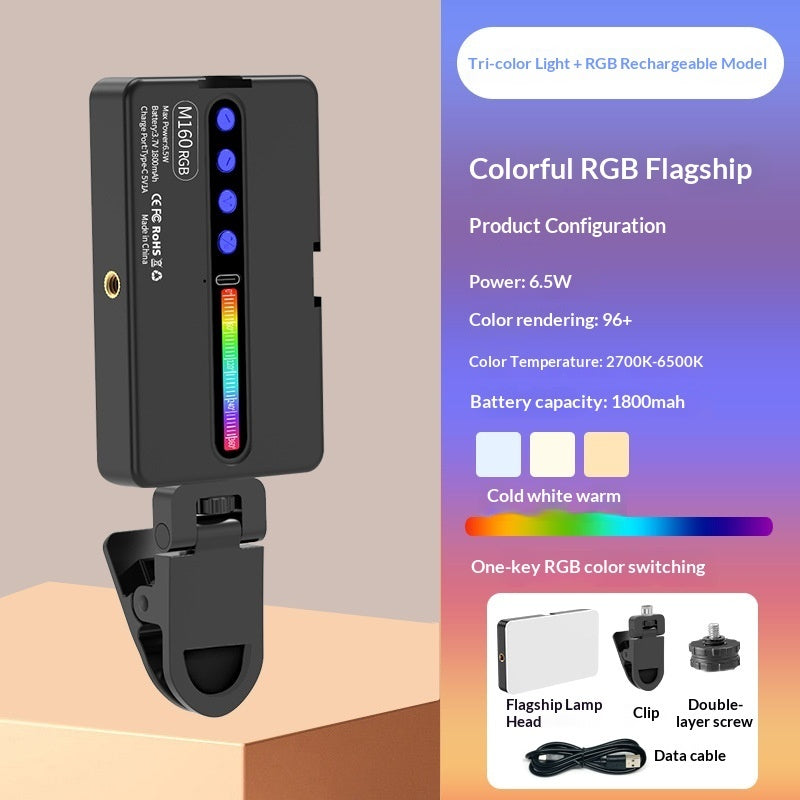 Portable Square LED Fill Light For Outdoor Shooting With Your Phone