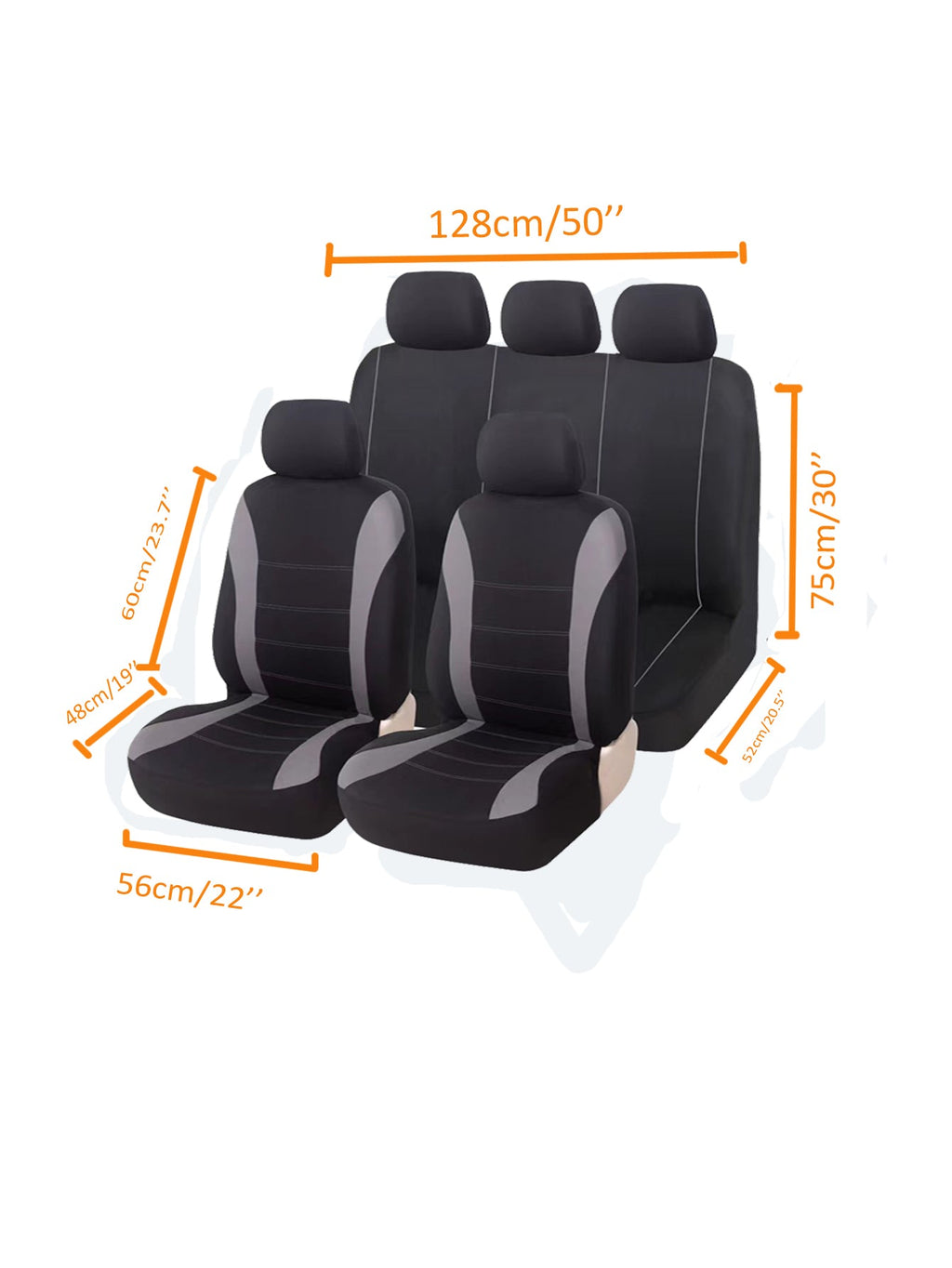 5-Seat Car Seat Cover, Classic And Timeless Design, Thin 2mm Thickness, Suitable For All Seasons