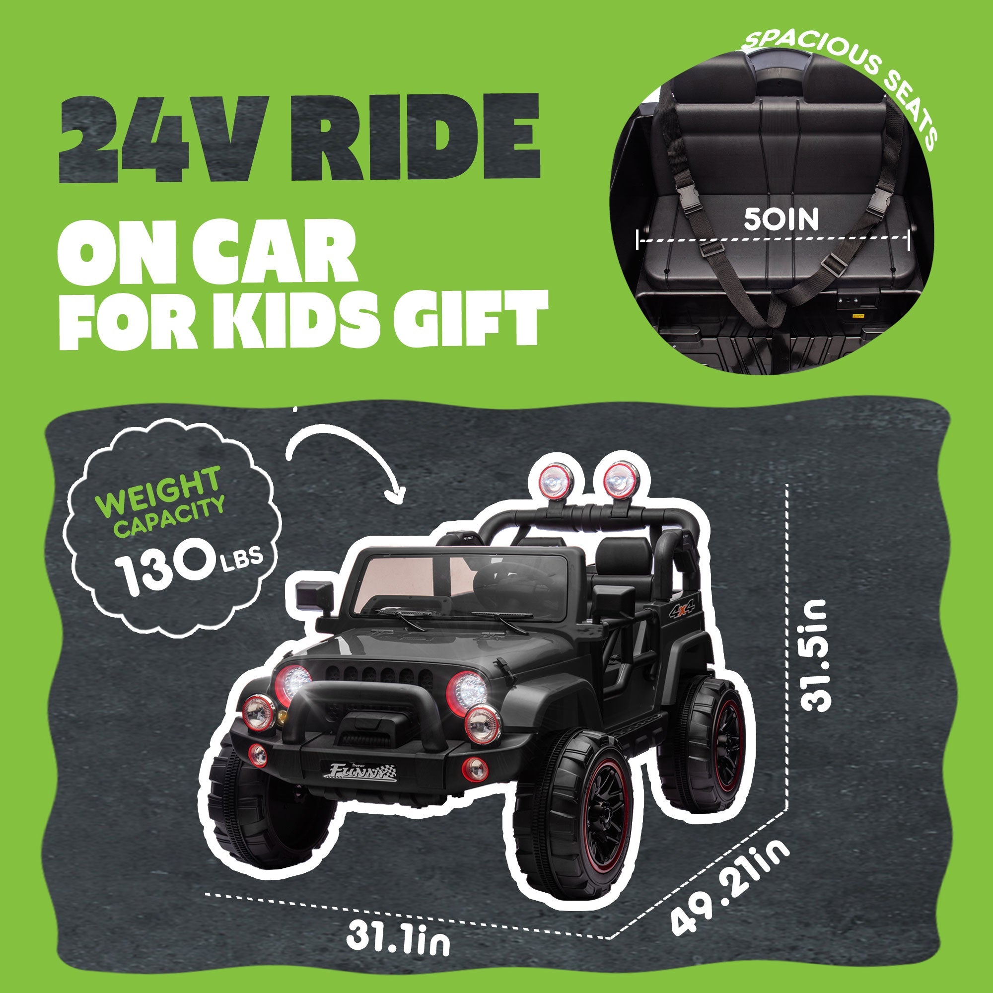 24V Kids Ride On Electric Car