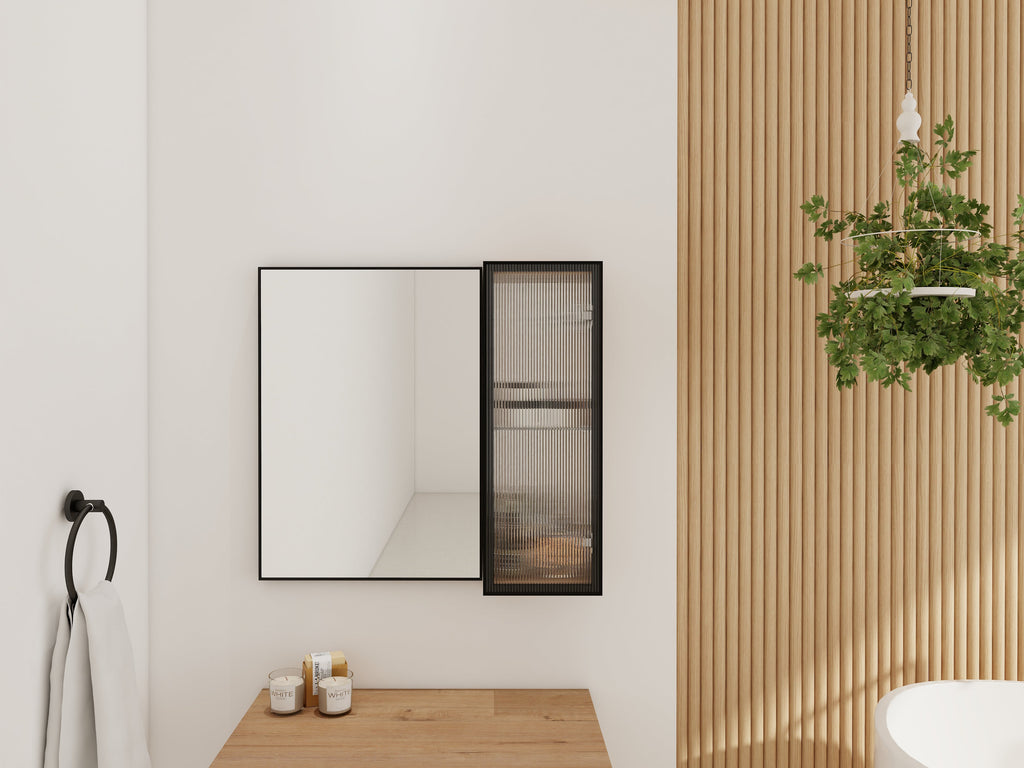 10" Bathroom Wall Mirror Cabinet with Acrylic Door