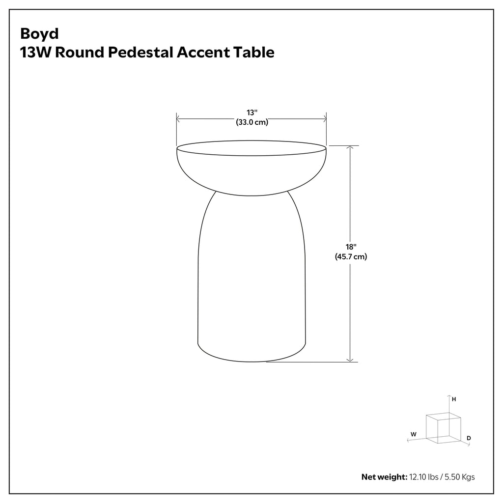 Boyd 13 Inch Stripe Accent Table