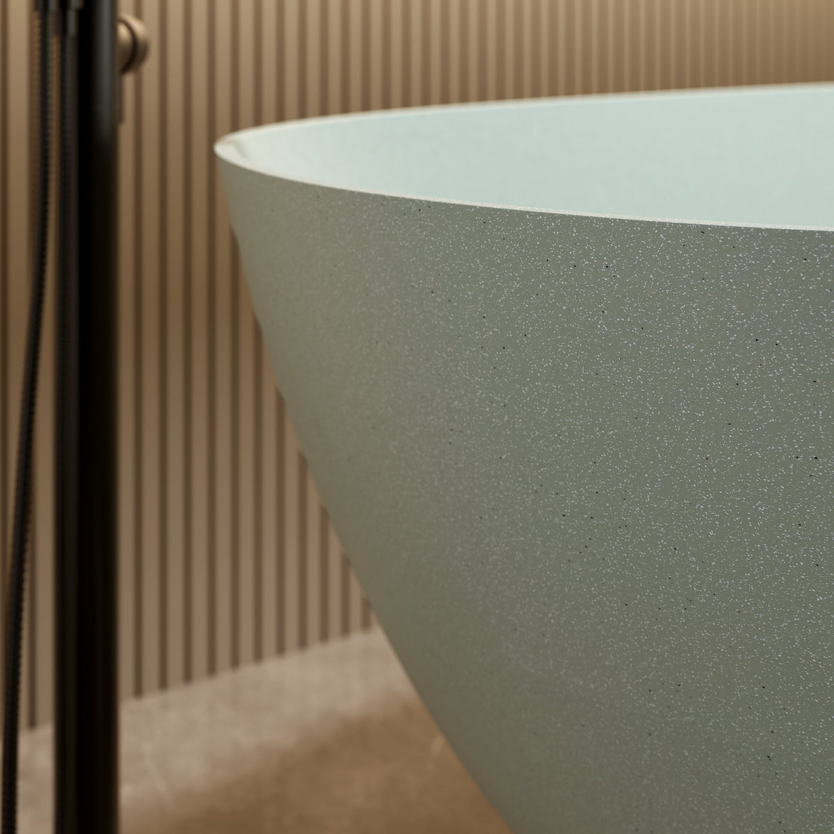 65'' Freestanding Bathtub Resin Stone Soaking Bathtub