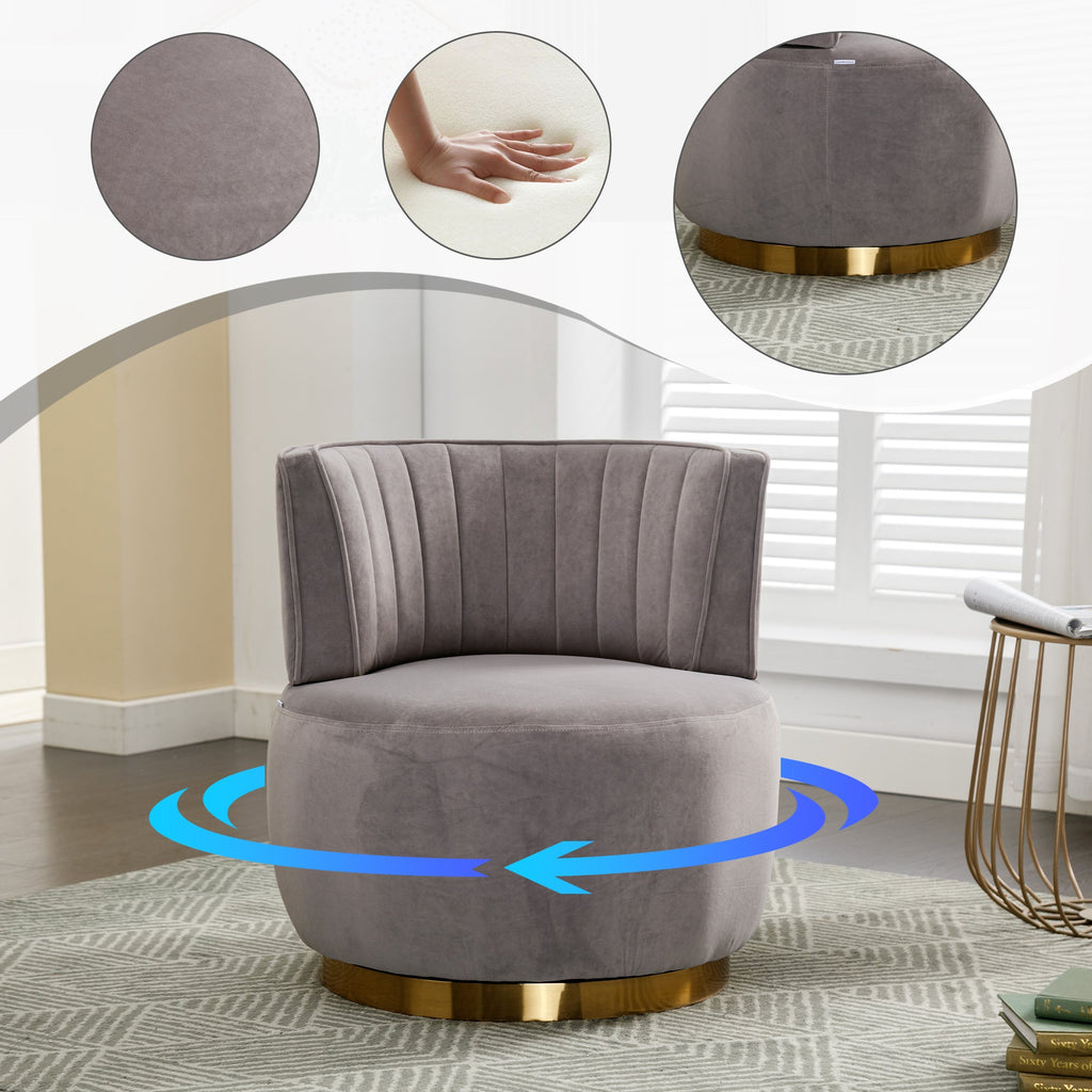 360 Degree Swivel Cuddle Barrel Accent Sofa Chairs