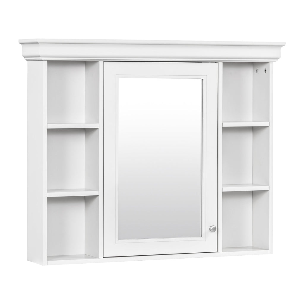 35" x 28" White Wall Mounted Bathroom Storage Cabinet