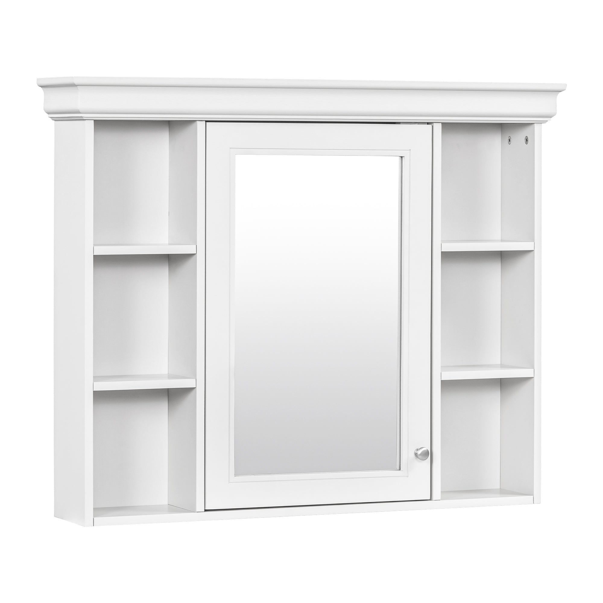 35" x 28" White Wall Mounted Bathroom Storage Cabinet