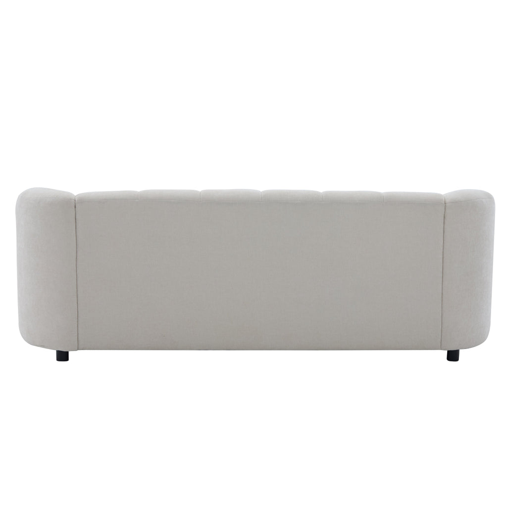 Mirelle 80 in. Modern Curved Chenille Sofa Couch