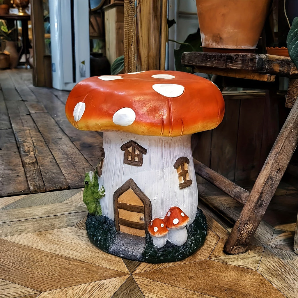 Mushroom House Garden Stool