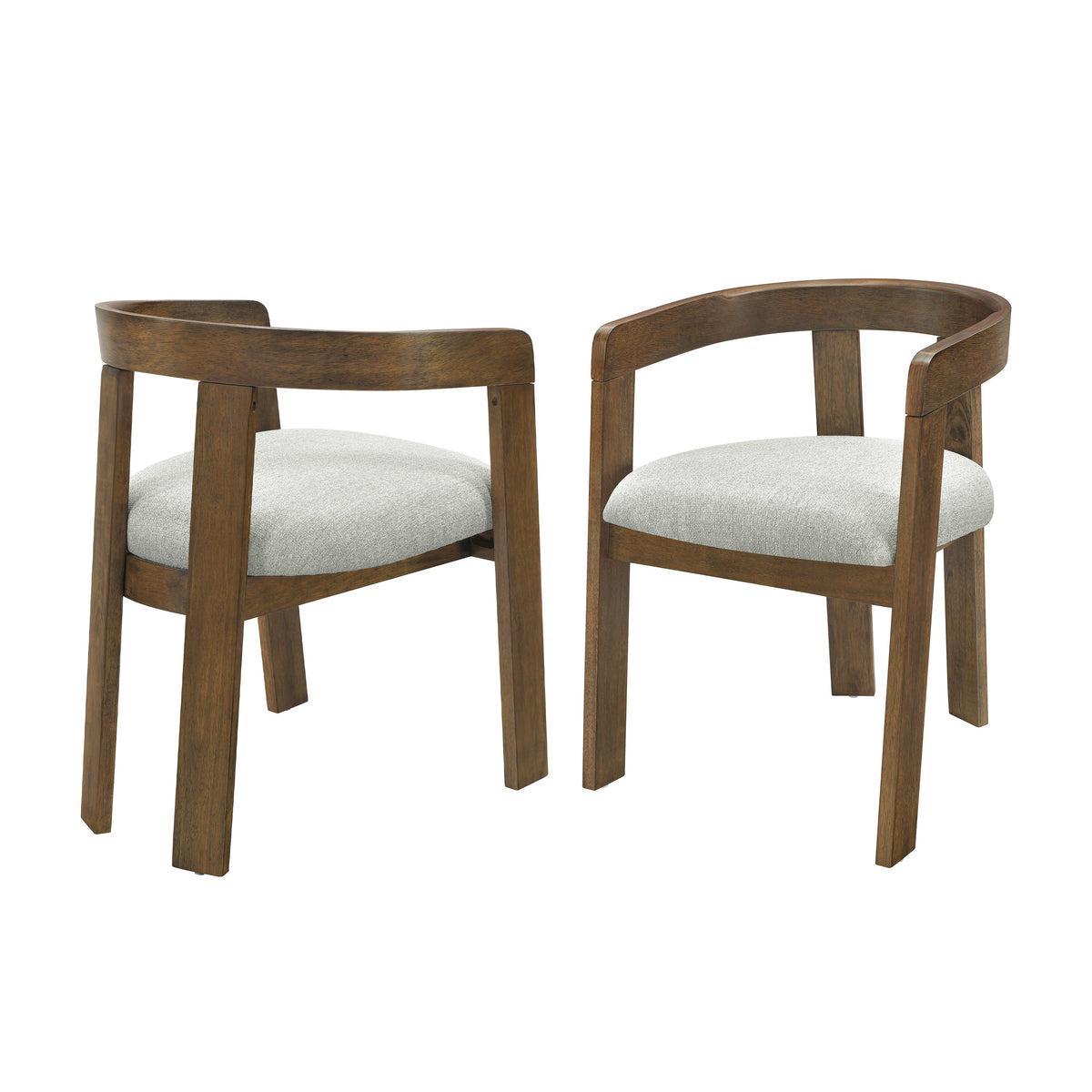 Modern Barrel Dining Chairs Set of 2