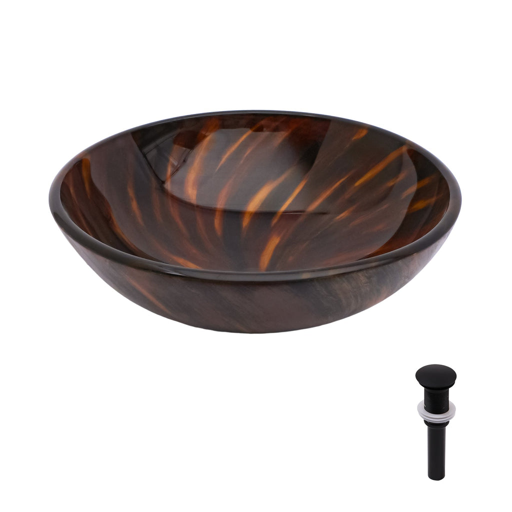 Bathroom Artistic Tempered Glass Vessel Bathroom Sink