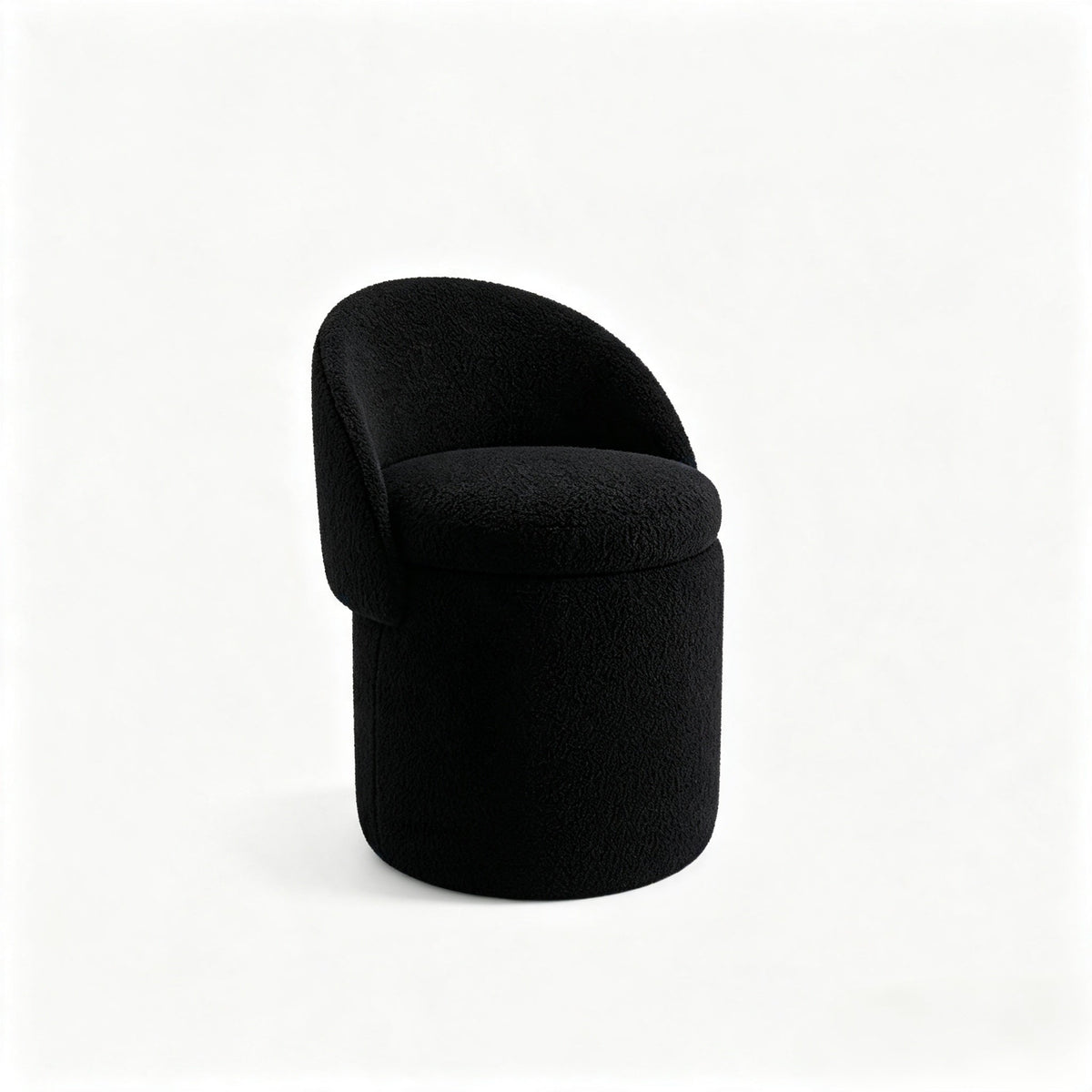 Upholstered Makeup Stool with Storage