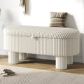Modern Corduroy Storage Ottoman
