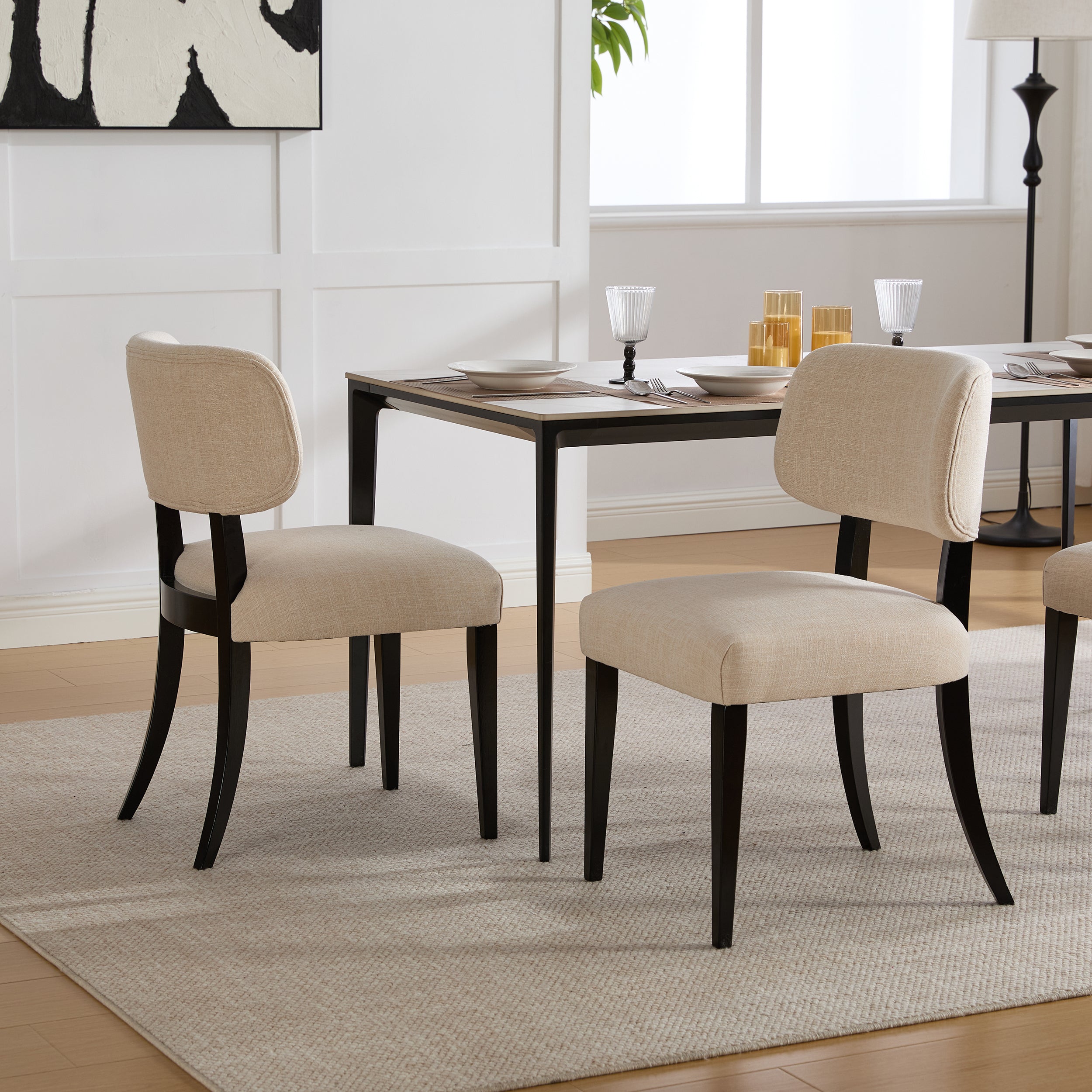 Wooden Dining Chairs Set of 2