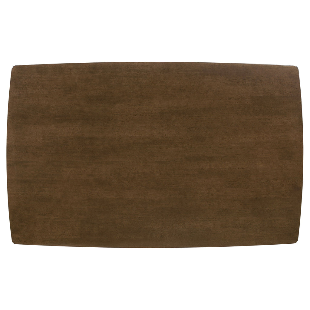 Retro Chestnut Dining Table with Angled Legs