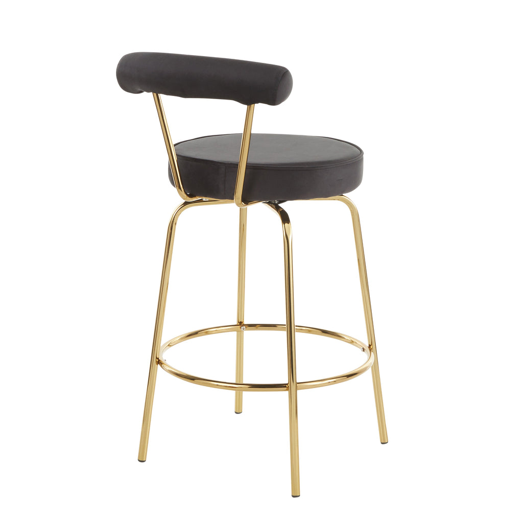 Counter Stool in Velvet