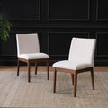 Set of 2 Contemporary Dining Chairs - Upholstered Seat and Backrest