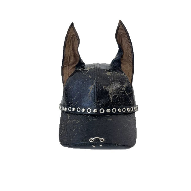 Baseball Cap For Men And Women Leather With Rivets Niche-style Hat