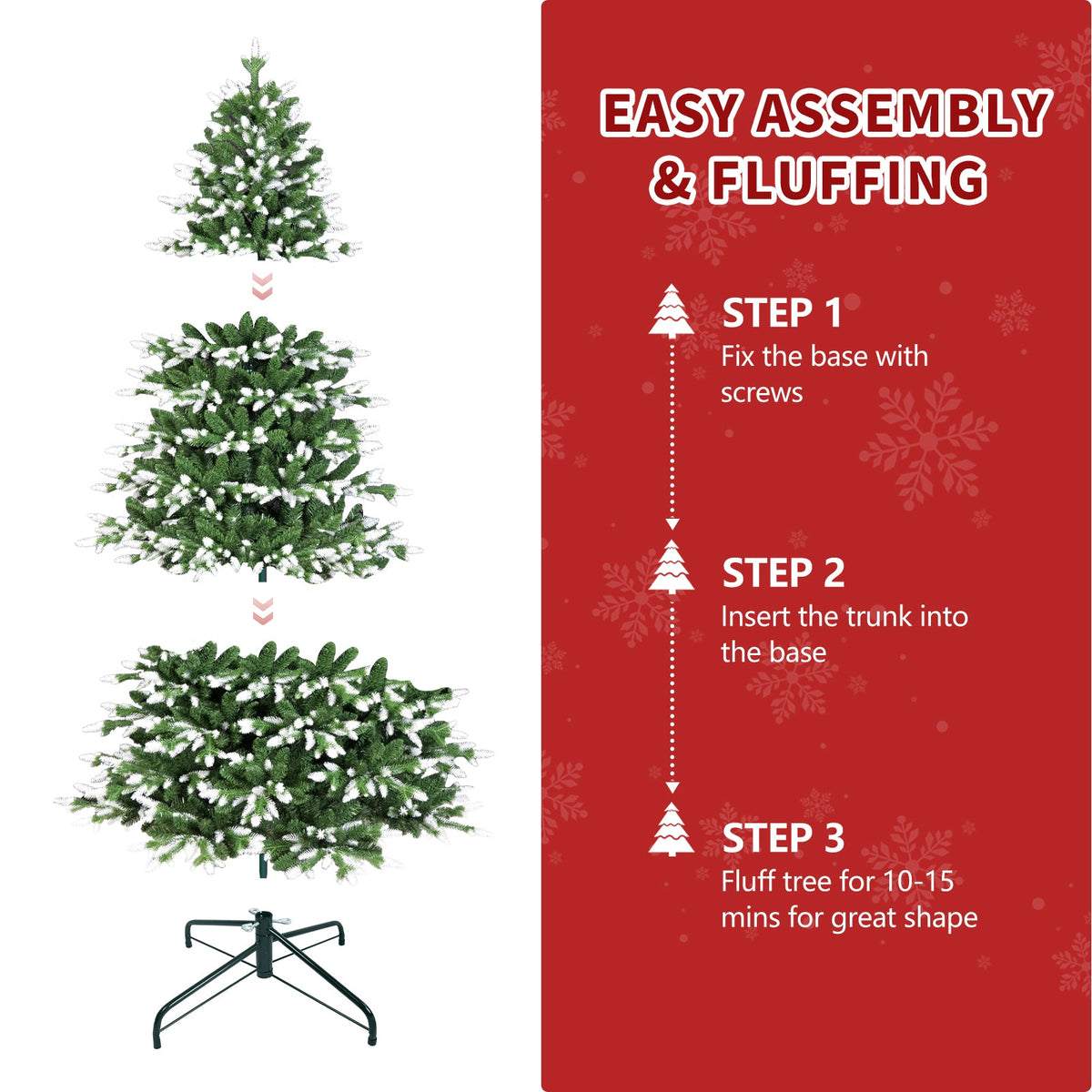 5FT Artificial Christmas Tree with White‑Tipped Tips