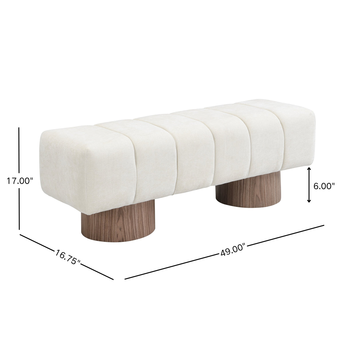 Upholstered Dining Bench for Dining Room and Entryway