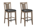 Brown Slat Back Bar Stools, Set of 2